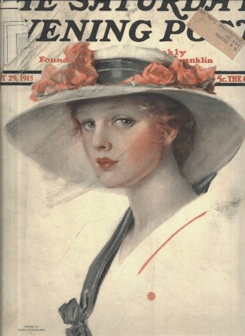 May 1915 Saturday Evening Post cover with model believed to be A. Nilsson.
