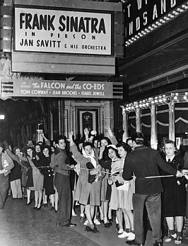 Frank Sinatra fans waiting on line, Pittsburgh, PA, December 11th, 1943.