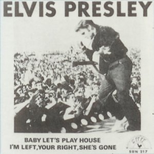 Elvis songs released by Sun Records, April 1955. Record sleeve is a bootleg edition. Click for digital single.