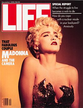 Madonna, Life magazine, Dec. 1986. Click for copy.