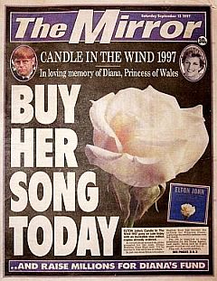 "The Mirror" newspaper of Sept 13, 1997 giving a boost to  "Candle 1997."