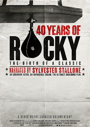 “40 Years of Rocky: The Birth of a Classic,” documentary film. Sylvester Stallone recounts the making of the Rocky film that made him an icon. Here described as “An Unknown Actor. An Impossible Dream. The Ultimate Underdog Film.” Click for Amazon.