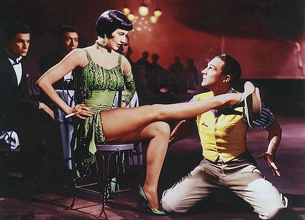 Cyd Charisse with Gene Kelly, from the ‘Broadway Melody Ballet’ sequence in 1952 film,  ‘Singin’ in The Rain,’ MGM.