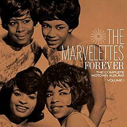 Three CD collection from The Marvelettes (2009), showing from top left: Gladys Horton, Katherine Anderson, Georgeanna Tillman, and Wanda Young. Click for CD.
