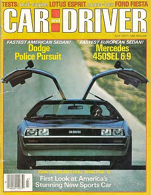 July 1977: Early media attention for DeLorean’s DMC-12 prototype helped stoke expectations for the car.