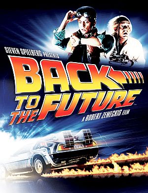 Poster for “Back to The Future,” now a three-film, $1 billion franchise with a universe of related products. Click for DVD.