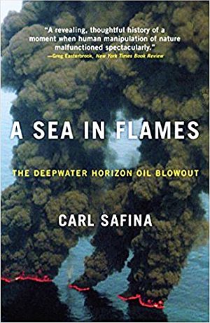 “A Sea In Flames: The Deepwater Horizon Oil Blowout,” by Carl Safina, April 2011. Click for book.