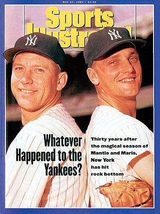 May 1991. Mantle and Maris looking good, 30 years later, as Sports Illustrated pines for Yankees of old. Click for copy.