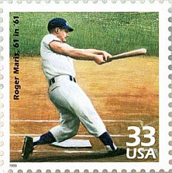 Roger Maris U.S. postage stamp, September 1999.