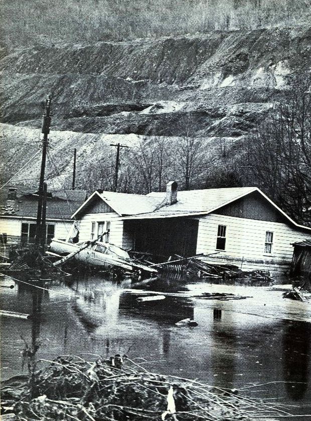 One of the photos used in “Disaster on Buffalo Creek: A Citizens' Report on Criminal Negligence in a West Virginia Mining Community,” 1972. 