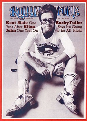 Rolling Stone, June 10, 1971, cover story, “Elton John: One Year On,” meaning one year from his breakout at the Troubadour.