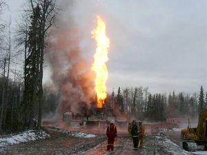 A well head gas leak sparked a fire at ConocoPhillips well  near Chetwynd, B.C. November 2008.