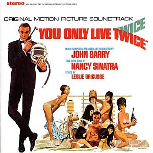 1967. Original soundtrack album for “You Only Live Twice,” the 5th James Bond film, featuring popular title theme song of that name by Nancy Sinatra. Click for CD or digital singles.