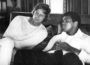 George Plimpton visiting with Muhammad Ali, likely in the 1970s. Plimpton wrote about Ali in “Shadow Box” and for Sports Illustrated.