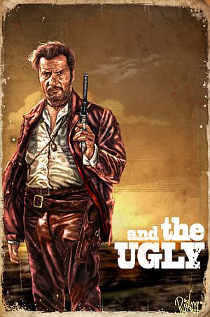 Actor Eli Wallach plays “Tuco” –  “the Ugly” character,  in “The Good, The Bad & The Ugly” film.