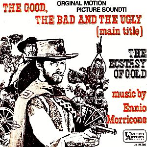 United Artists record sleeve for a 1968 Netherlands edition of two singles from “The Good, The Bad & The Ugly,” featuring title track and “The Ecstasy of Gold”.