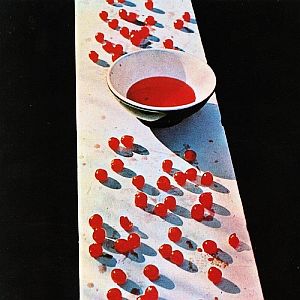 April 1970. Front cover, “McCartney” album. Bowl with cherries photographed by Linda. Click for CD or digital.