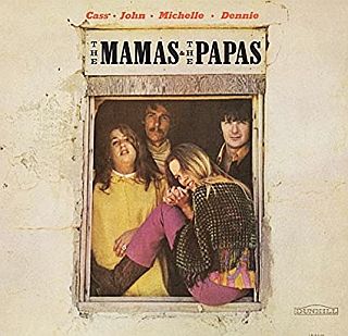 Sept 1966. Mamas & Papas’ 2nd album cover, set inside an old building window, smudges and all, also known as the “Cass, John, Michelle, Dennie” album. Click for CD.