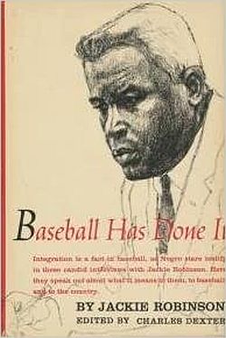 1964. Jackie Robinson book in which Henry Aaron wrote one chapter. A later edition includes Spike Lee introduction. Click for copy.