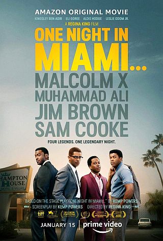 Poster for 2020 Amazon original film, “One Night in Miami...” Click for Amazon video.