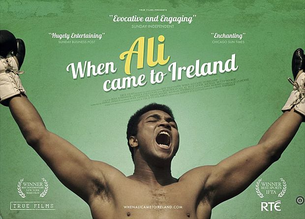 Poster for the 2012 film, “When Ali Came to Ireland,” which chronicles Ali’s visit to Ireland in July 1972 when he fought and defeated American opponent, Alvin Lewis, and also visited with Irish media.