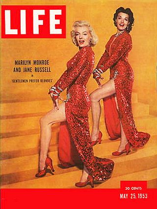 Marilyn Monroe and Jane Russell, co-stars of the film, “Gentlemen Prefer Blondes,” appeared on the cover of Life magazine in May 1953, in advance of the film’s release that July.