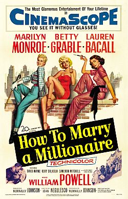 Poster for 1953's “How to Marry a Millionaire”. Click for film. 