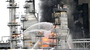 Feb 17, 2012. Firefighters battle blaze at BP’s Cherry Point, WA refinery. AP/Bellingham Herald, P. Dwyer.