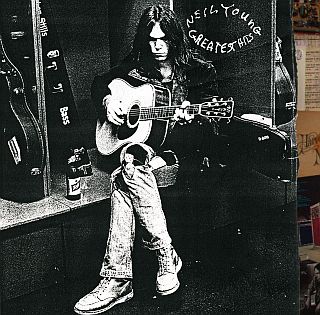 Album cover for “Neil Young Greatest Hits..” Includes 16 songs spanning his career since 1969. Click for Amazon,