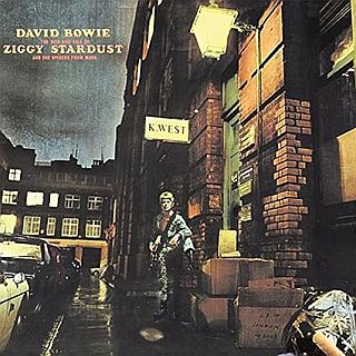 David Bowie;s famous 1972 album, “The Rise and Fall of Ziggy Stardust and the Spiders from Mars.” Click for copy.