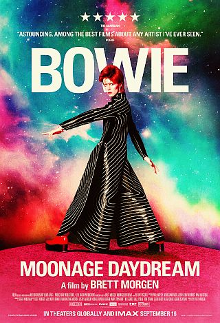 “Moonage Daydream,” a 2022 documentary film about David Bowie, was released in September 2022 and appeared on HBO in 2023, Click for Amazon.