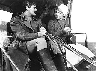 Dr. Zhivago and nurse Lara on their hospital wagon.
