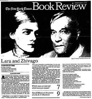 Olga Ivinskaya’s 1978 book, “A Captive in Time: My Years With Boris Pasternak,” NYT Book Review, p. 1. 